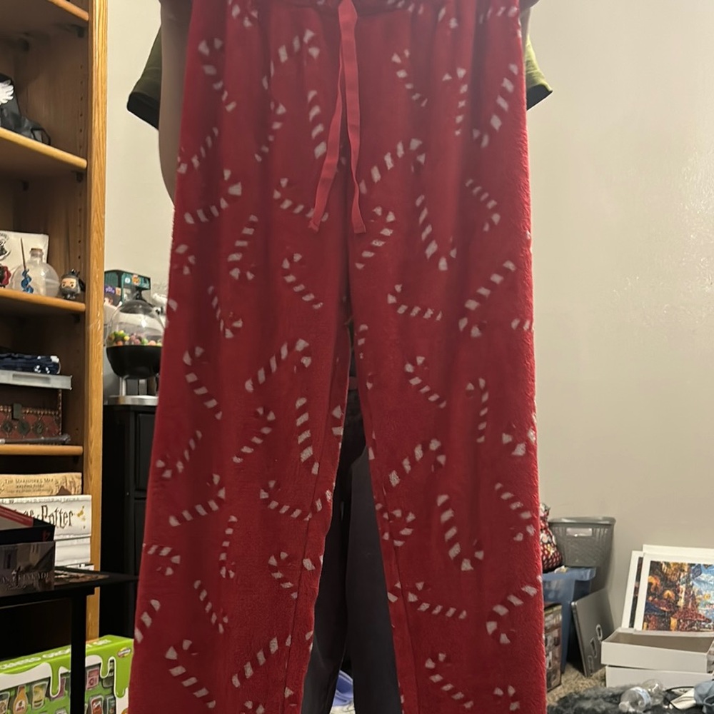Red Candy Cane Kids Pajama Bottoms